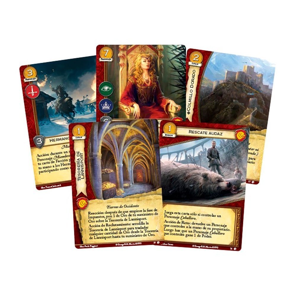 JUEGO DE TRONOS EL JUEGO DE CARTAS SEGUNDA EDICIÓN LEONES DE ROCA CASTERLY EXPANSIÓN