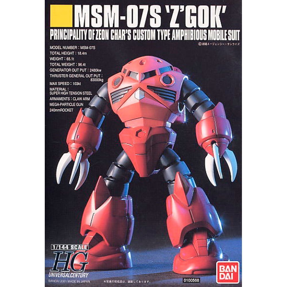 BANDAI HG MOBILE SUIT MSM-07S CHAR´S Z´GOK