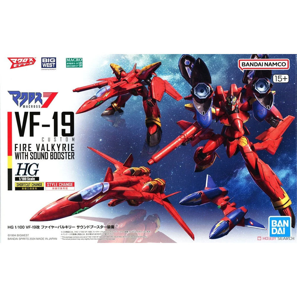 BANDAI HG  YF-19 FIRE VALKYRIE WITH SOUND BOOSTER