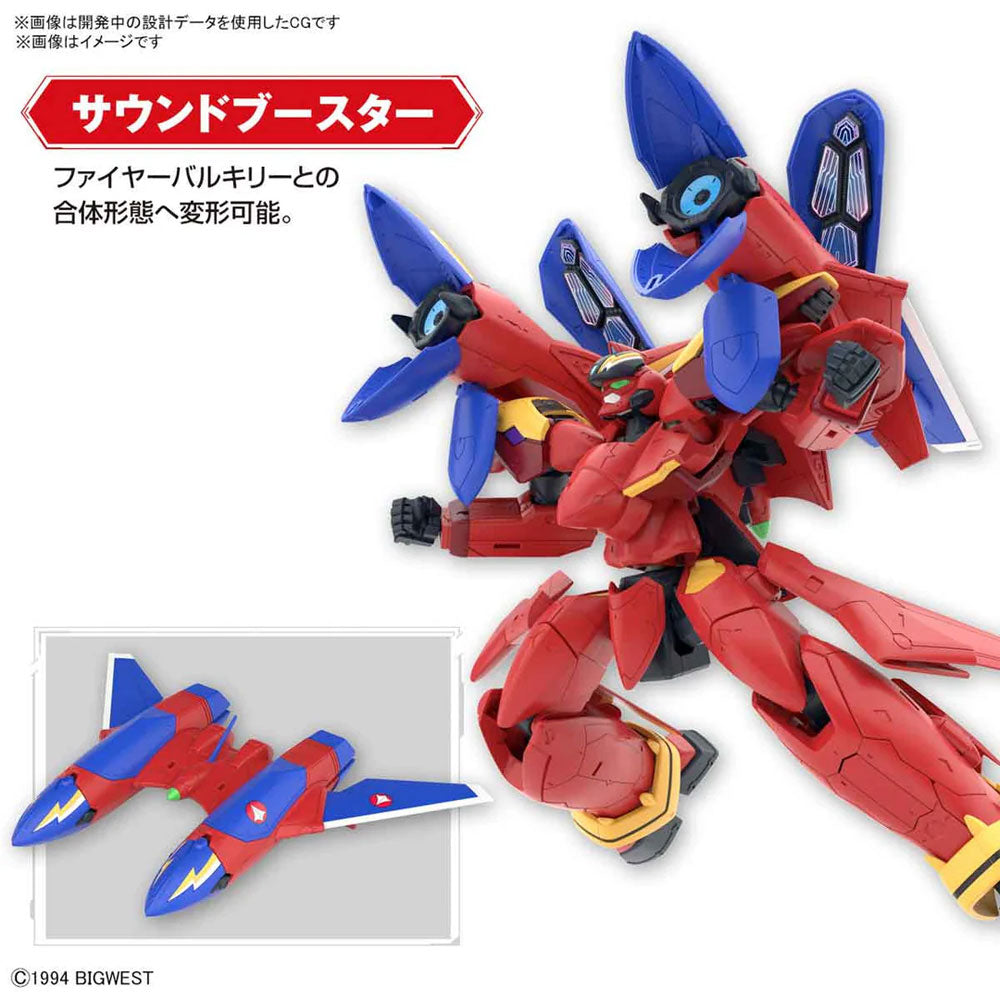 BANDAI HG  YF-19 FIRE VALKYRIE WITH SOUND BOOSTER