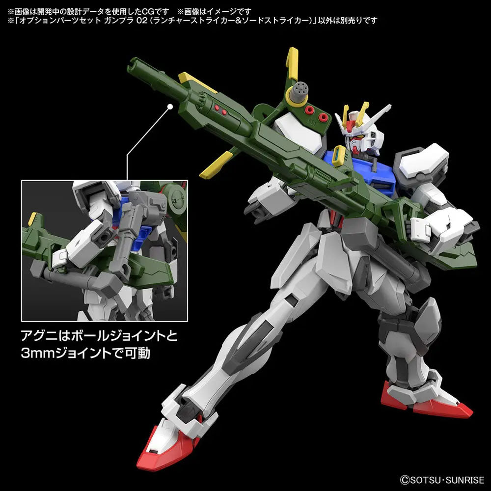 BANDAI GUNDAM OPTIONAL PARTS SET GUNPLA 02 LAUNCHER STRIKER & SWORD STRIKER