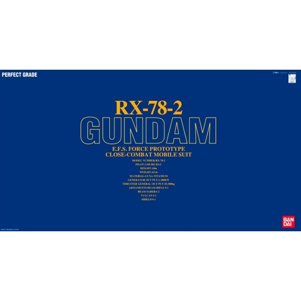 BANDAI PG MOBILE SUIT GUNDAM RX-78-2
