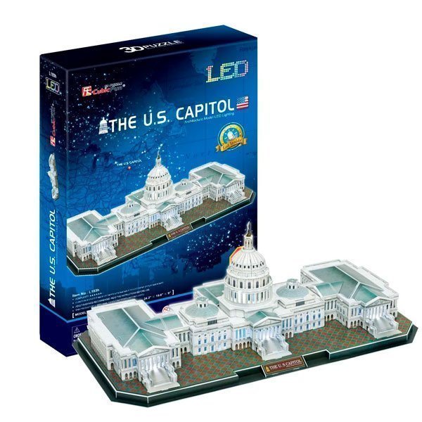 CUBICFUN LED ARCHITECTURE MODEL PUZZLE 3D THE U.S. CAPITOL (150 PIEZAS)