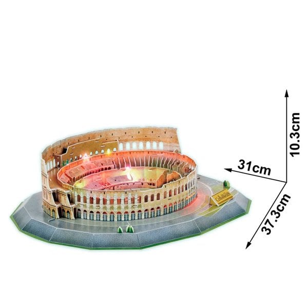 CUBICFUN LED ARCHITECTURE MODEL PUZZLE 3D THE COLOSSEUM (185 PIEZAS)