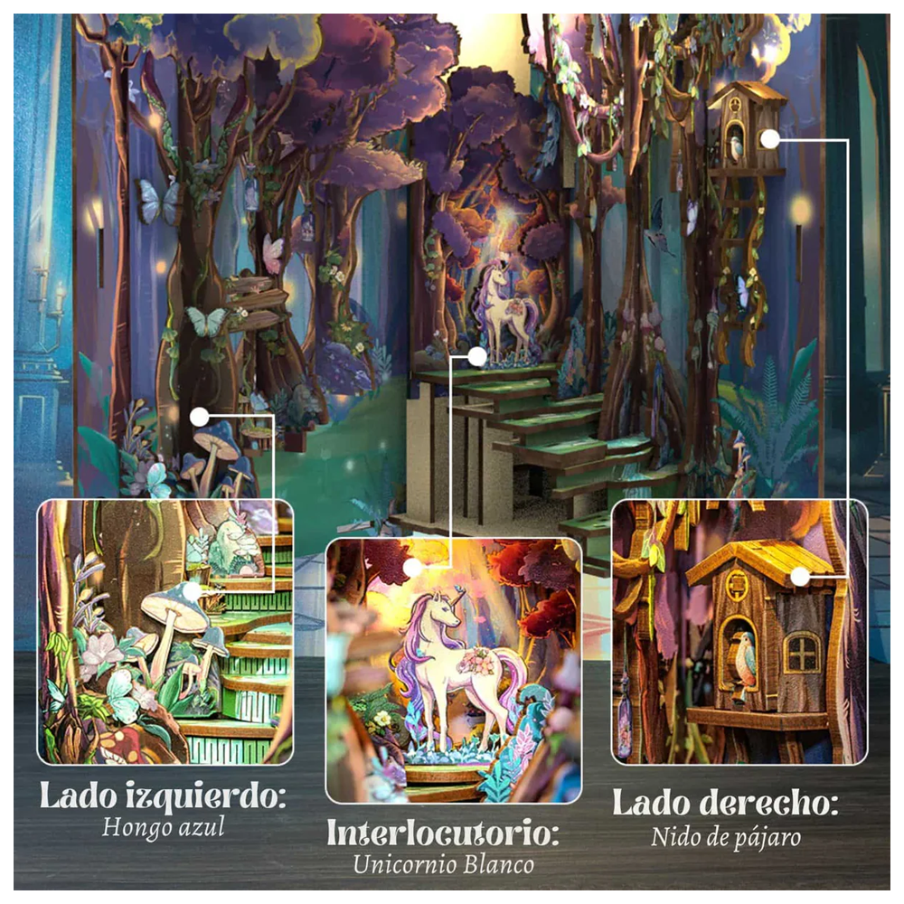SEPARADOR SUJETA LIBROS THE GRACE OF THE FOREST PUZZLE 3D | CUTE BEE