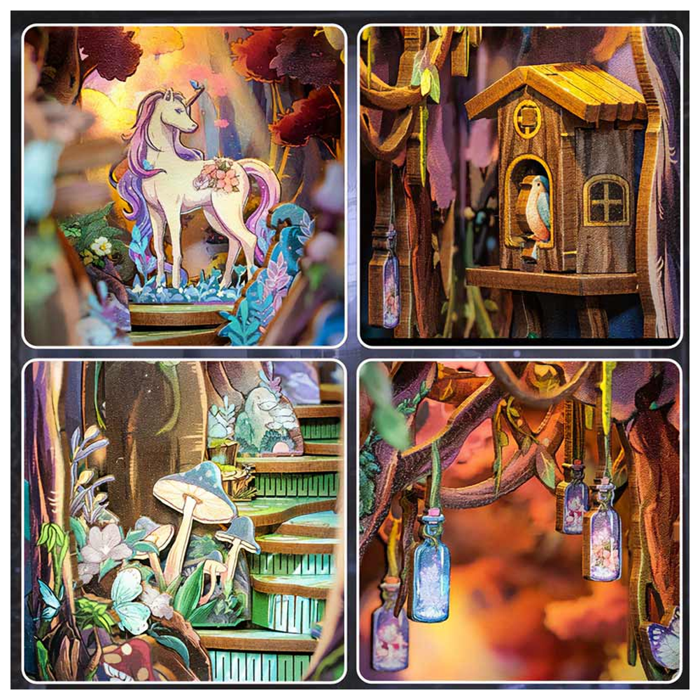 SEPARADOR SUJETA LIBROS THE GRACE OF THE FOREST PUZZLE 3D | CUTE BEE
