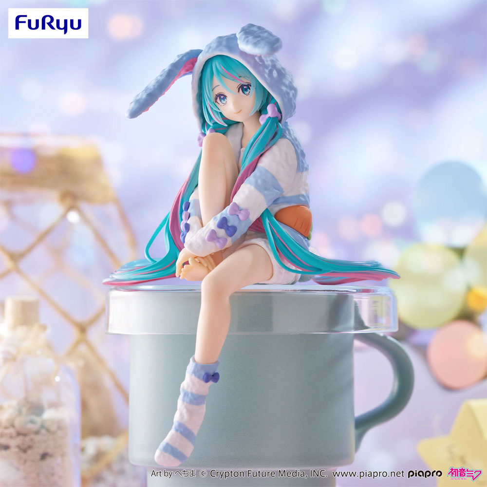 FIGURA NOODLE STOPPER HATSUNE MIKU RABBIT EAR HOOD PAJAMA BLUE COLOR VER.