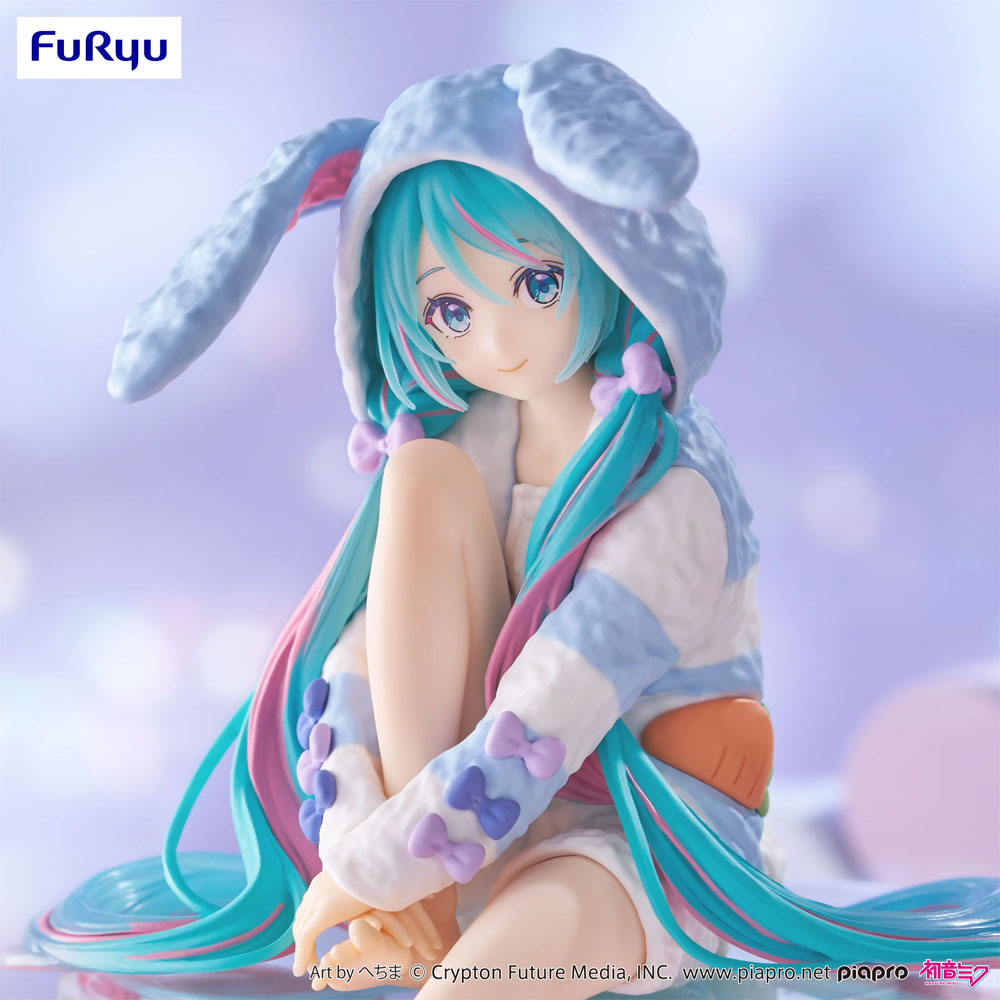 FIGURA NOODLE STOPPER HATSUNE MIKU RABBIT EAR HOOD PAJAMA BLUE COLOR VER.