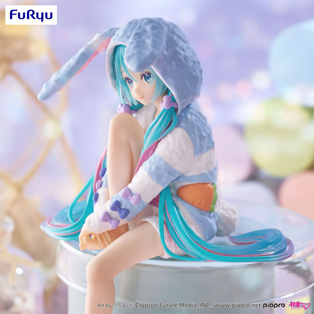 FIGURA NOODLE STOPPER HATSUNE MIKU RABBIT EAR HOOD PAJAMA BLUE COLOR VER.