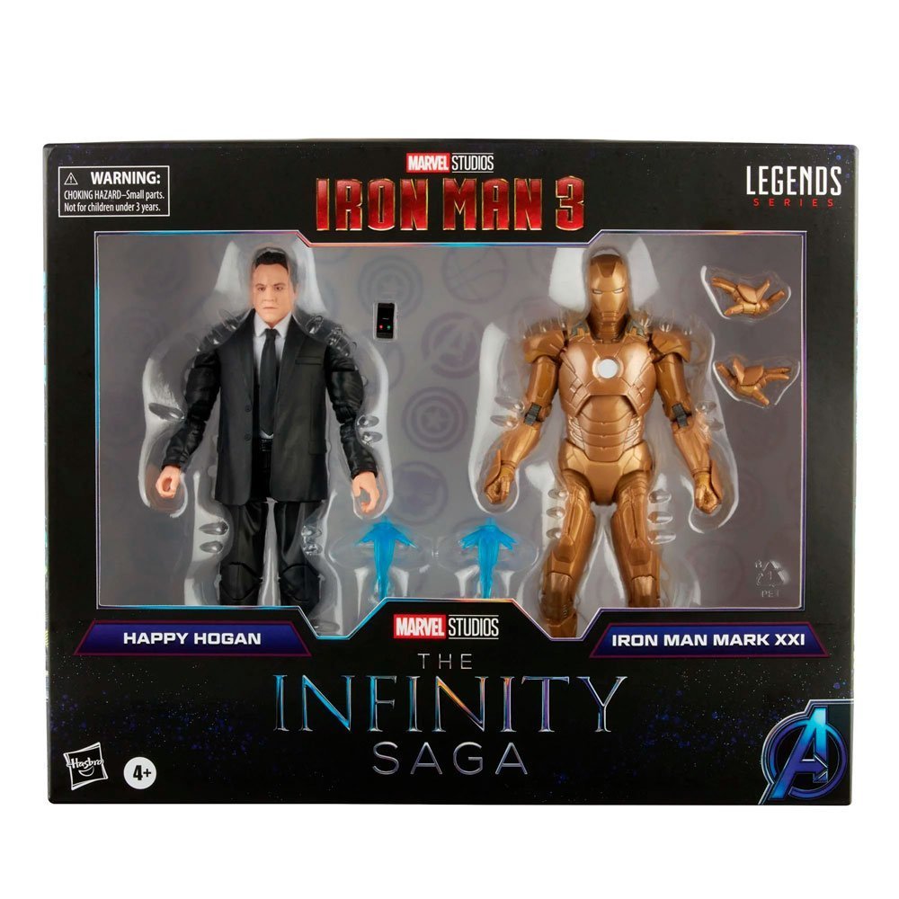 MARVEL LEGENDS SERIES THE INFINITY SAGA HAPPY HOGAN AND IRON-MAN MARK XXI