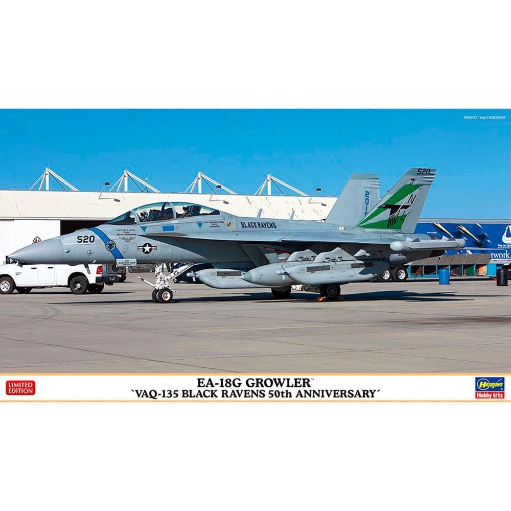 HASEGAWA 1/72 EA-18G GROWLER VAQ-135 BLACK RAVENS 50TH ANNIVERSARY