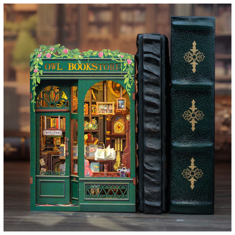 SEPARADOR SUJETA LIBROS OWL BOOKSTORE PUZZLE 3D | CUTE BEE