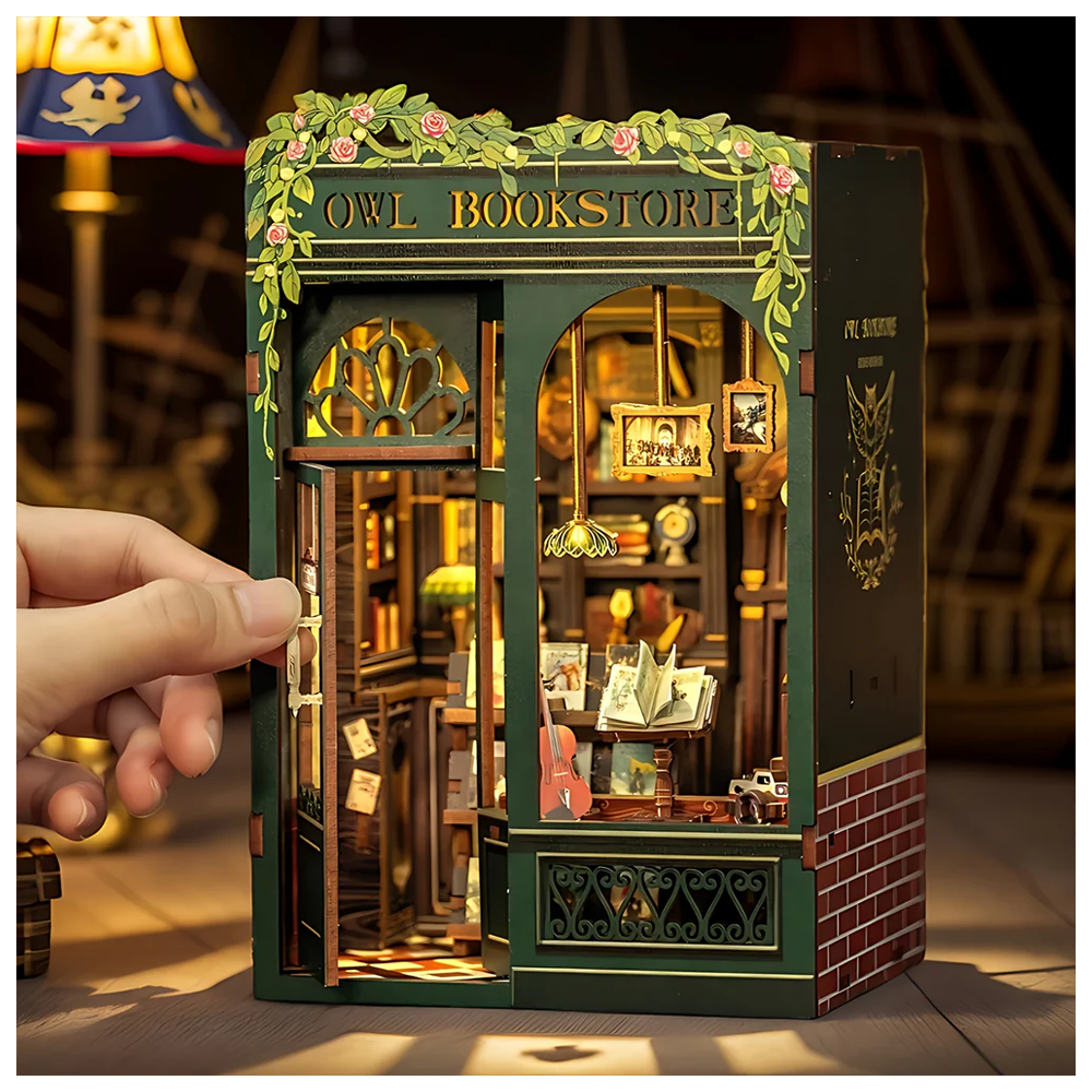 SEPARADOR SUJETA LIBROS OWL BOOKSTORE PUZZLE 3D | CUTE BEE