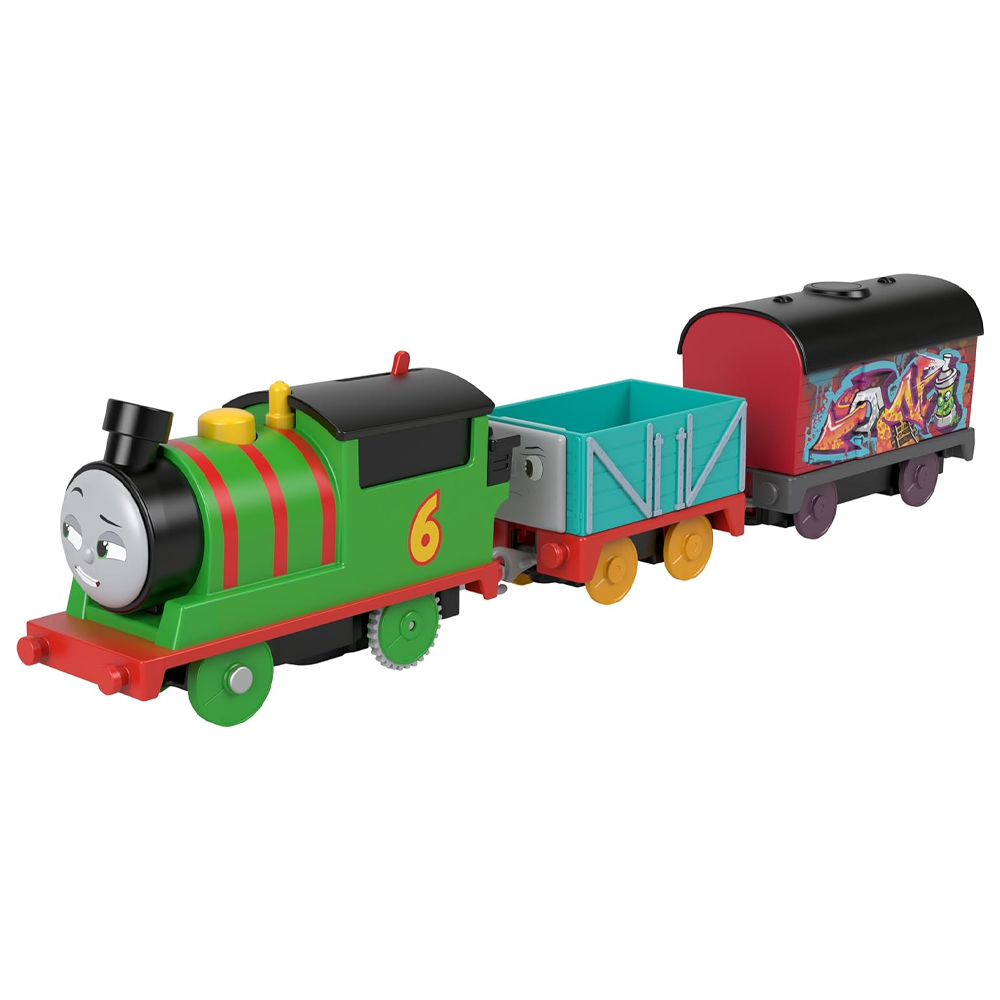 THOMAS AND FRIENDS TREN MOTORIZADO PERCY CON GRAFFITI