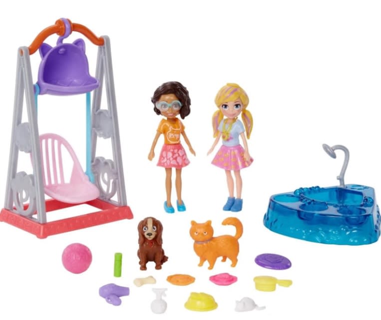 POLLY POCKET COLUMPIO PARA MASCOTAS WASH 'N' WAG