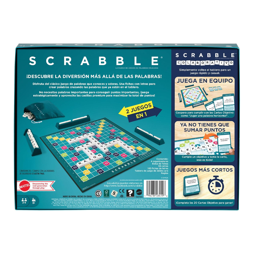 JUEGO DE MESA SCRABBLE ORIGINAL | MATTEL