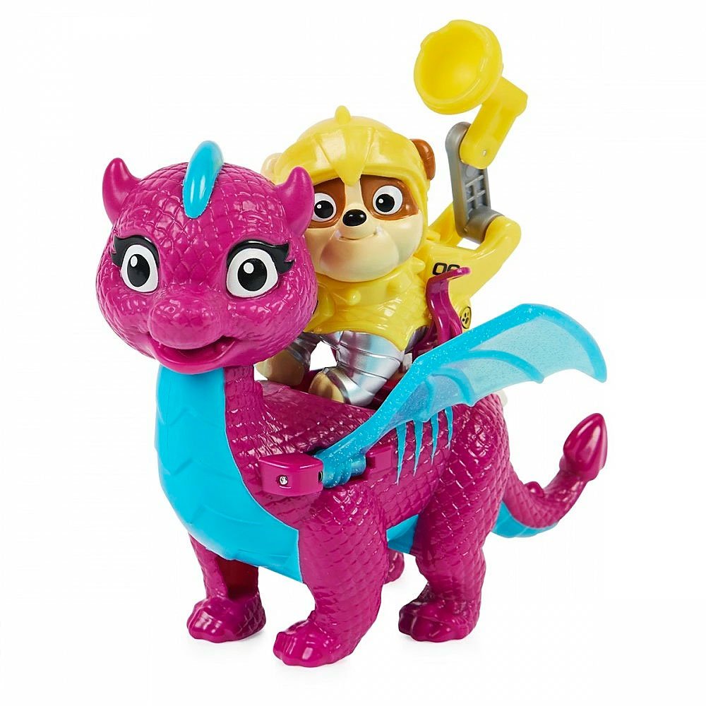 PAW PATROL RESCUE KNIGHTS RUBBLE Y DRAGÓN BLIZZIE