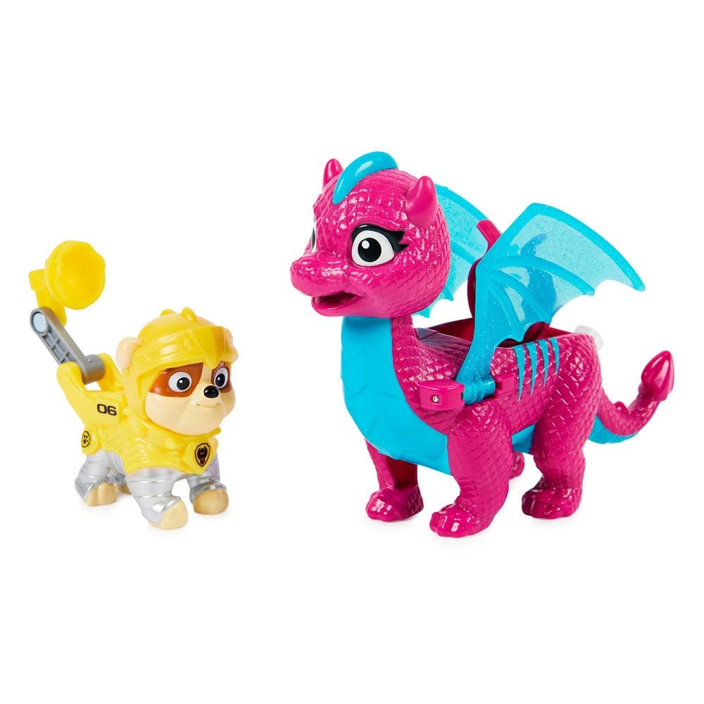 PAW PATROL RESCUE KNIGHTS RUBBLE Y DRAGÓN BLIZZIE