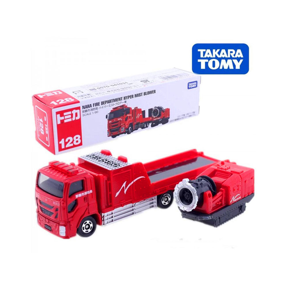 TOMICA NO.128 NAHA CITY FIRE DEPARTMENT HYPER MIST BLOWER VEHICLE