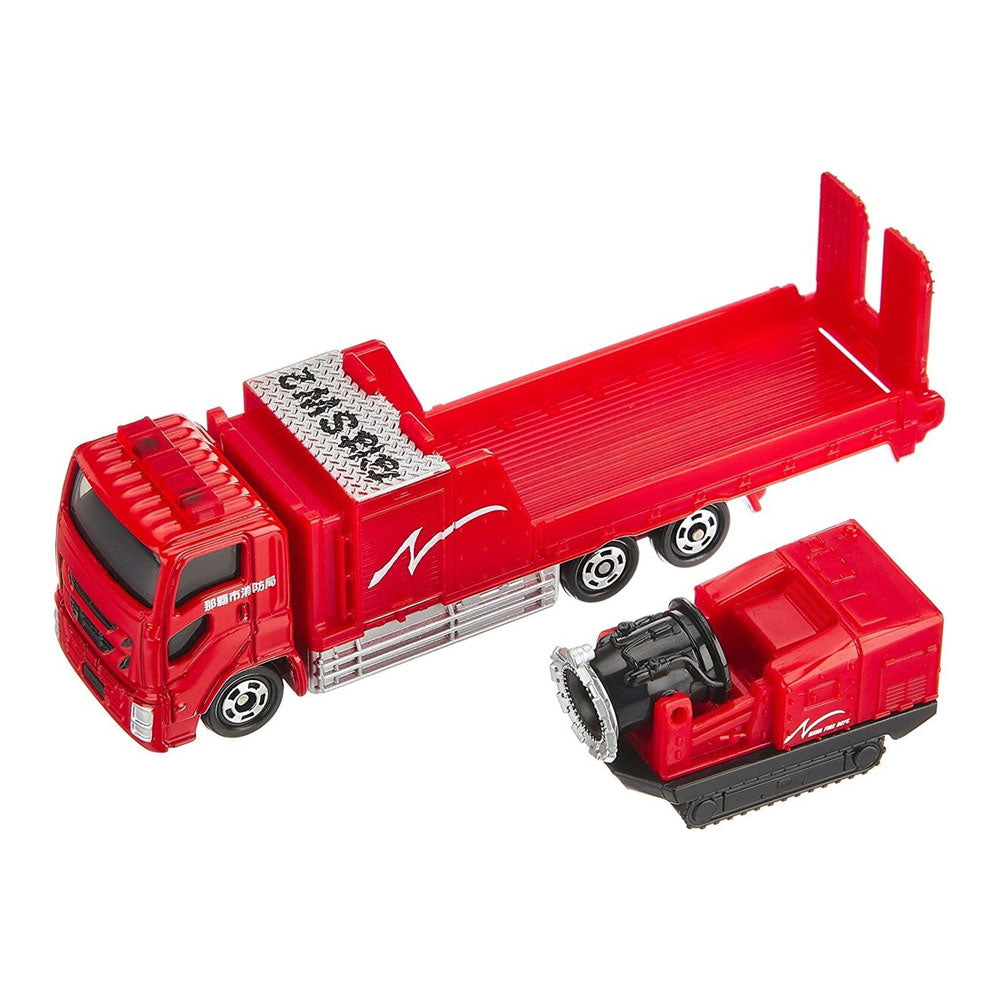 TOMICA NO.128 NAHA CITY FIRE DEPARTMENT HYPER MIST BLOWER VEHICLE