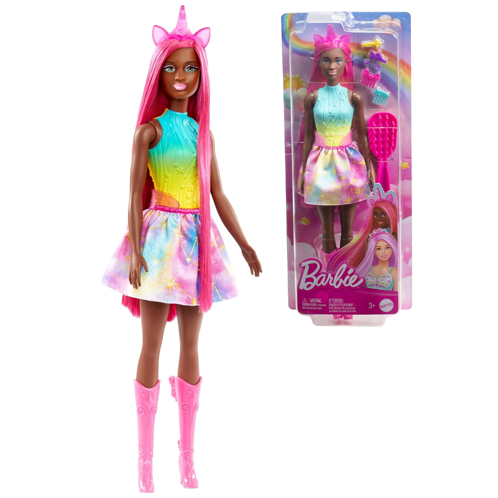 BARBIE UNICORNIO CABELLO EXTRA LARGO FUN & FANCY HAIR| MATTEL