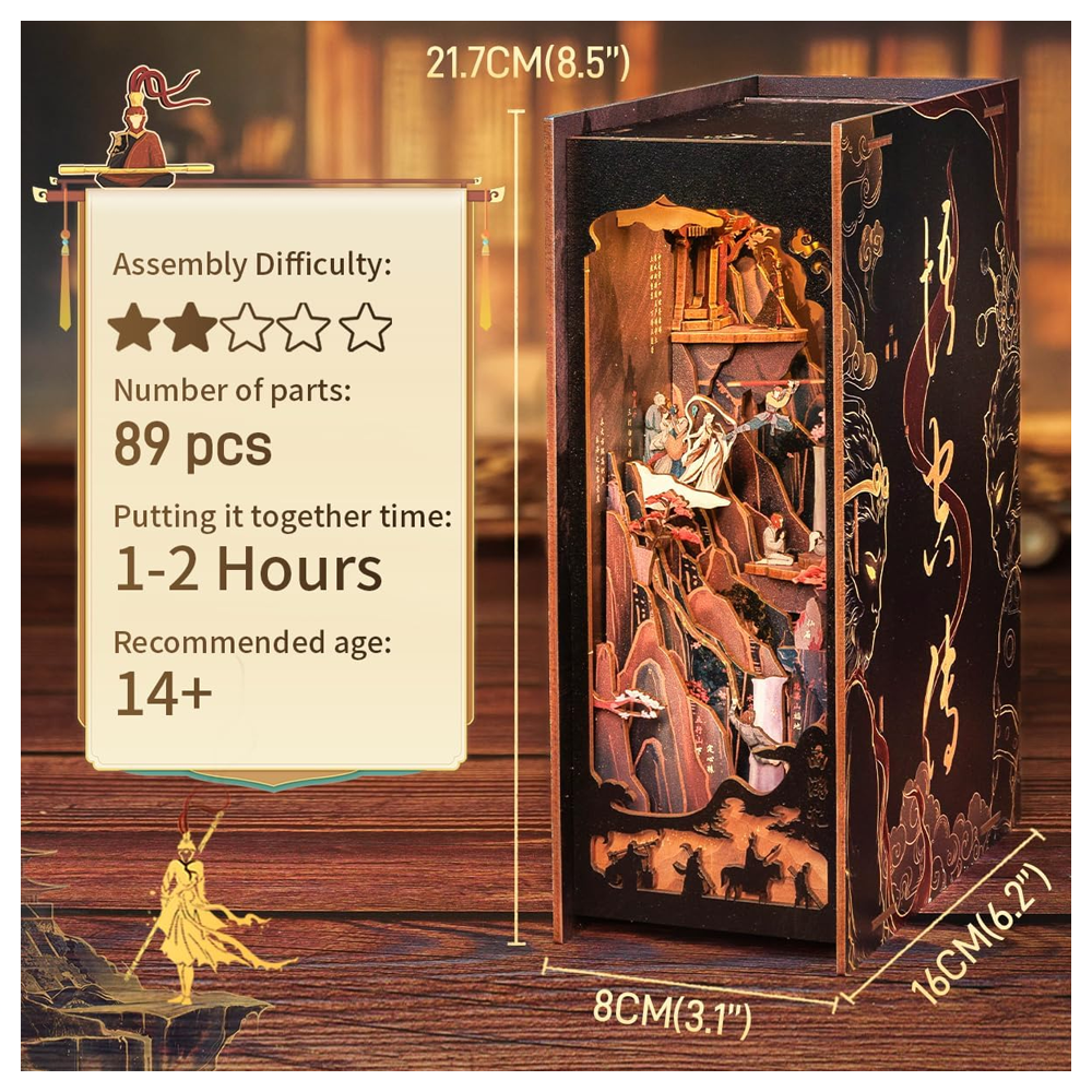 SEPARADOR SUJETA LIBROS THE LEGEND OF WUKONG PUZZLE 3D | CUTE BEE